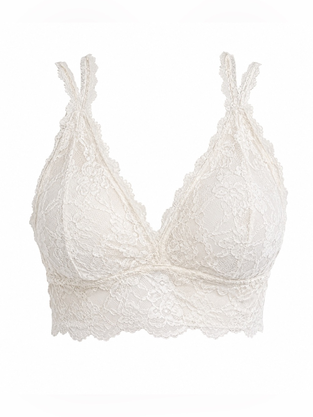 Aerie white lace sports bra